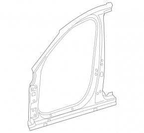 Body pillar central right Mercedes C-class W205 15-21