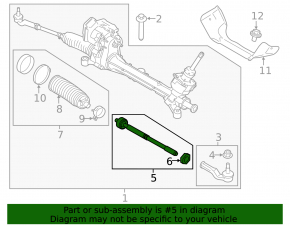 Steering rod left Ford Transit Connect MK2 13- CTR