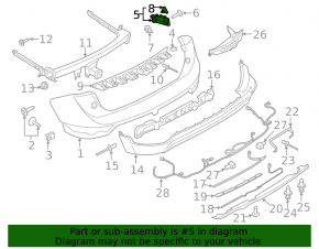 Rear bumper mount right Lincoln MKC 15 - broken latch