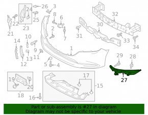 Front bumper mount lower right Mazda 6 18-21