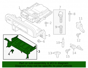 ECU bracket Ford Edge 19-24 metal