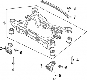 Ford Mustang Mach-E 21-23 Rear Subframe Strut