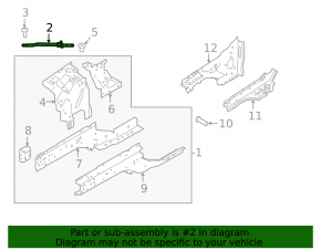Left front strut bar for Land Rover Range Rover Velar 18-23