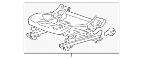 Left-hand driver's seat runner for Chevrolet Volt 11-15, mechanical, without frame