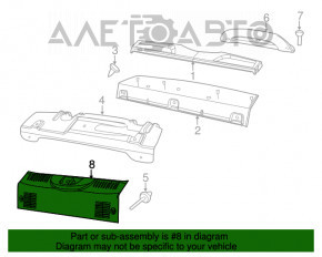 Trunk opening trim Fiat 500 12-19 worn