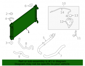 Nissan Altima 13-18 water cooling radiator