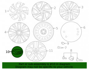 Central cap for disk R17 Subaru Forester 19- SK 59mm