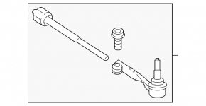 Right steering rod with tip for BMW X5 F15 14-18