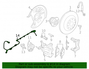 ABS sensor wire rear left VW Atlas 18-
