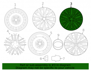 Wheel disk R18 Toyota Camry v70 18-20 silver