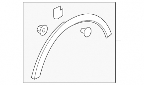 Rear left wing arch trim Chevrolet Bolt 17-21
