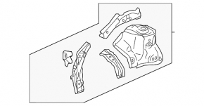 Honda CRZ 11-12 front left quarter panel, welded pistol