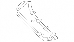 Front bumper trim left Infiniti QX60 22-26 lower, chrome