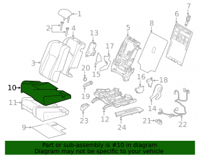 Rear row of seats 2 row right Lexus RX350L RX450hL 18-19 long without airbag, leather black