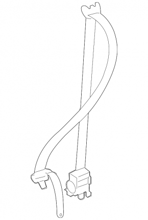Passenger seat belt Toyota Avalon 05-12 gray
