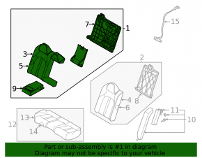Rear seat, 2nd row, upper right side, Hyundai Sonata 20-22, gray cloth, dent, needs cleaning