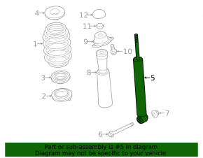 Shock absorber rear left Audi A3 8V 15-19 awd sport suspension