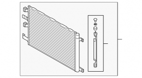 Air conditioning condenser radiator for Audi TT RS 18-22 2.5