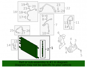 Air conditioning condenser radiator for Audi TT RS 18-22 2.5