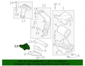Lincoln MKC 15-19 Rubber Air Duct