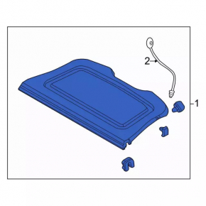 Ford Focus mk3 11-18 5d black trunk shelf