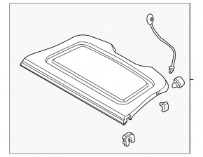 Ford Focus mk3 11-18 5d black trunk shelf