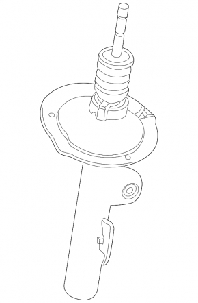 Shock absorber strut assembly front left Ford Explorer 16-19 awd, rusty