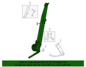 Driver's seat belt with tensioner Ford Explorer 20- beige