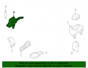 Engine mount right Nissan Sentra 20-25
