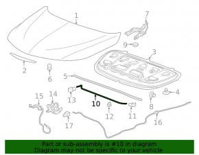 Chevrolet Malibu 16- Hood Support
