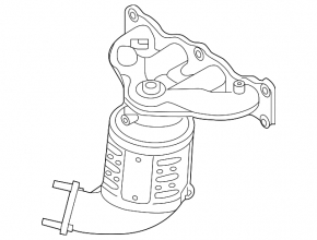 Exhaust manifold with catalytic converter Kia Sorento 16-20 2.4 FWD