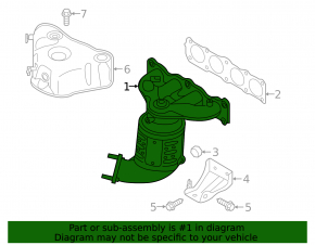 Exhaust manifold with catalytic converter Kia Sorento 16-20 2.4 FWD