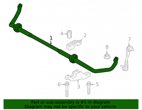 Front stabilizer bar BMW 7 G11 G12 16-22 AWD