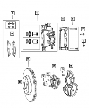 Brake Disc Cover Front Left Dodge Challenger 09-11