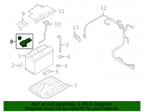 Positive battery terminal for Audi Q7 19-26