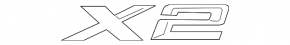 BMW X2 F39 18-23 X2 trunk door emblem