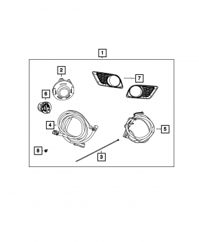 Fog light left PTF Dodge Journey 11- SIGNEDA