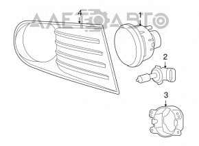 Fog light left PTF Dodge Journey 11- SIGNEDA