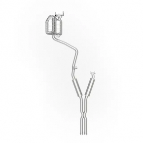 Muffler middle and rear part with barrel right Dodge Challenger 09-16 3.6