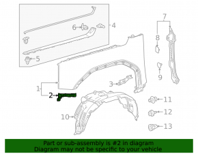 Front right fender bracket for Toyota Land Cruiser 24-26