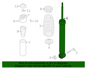 Rear left shock absorber Kia Forte 20-24