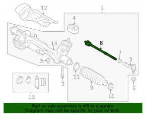 Left steering rod for VW Jetta 23-26