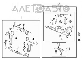 Honda CRV 12-16 radiator panel TV