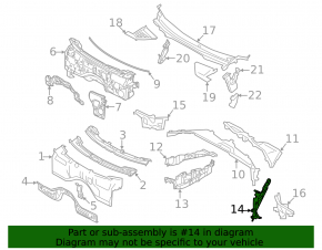 Left lower windshield wiper grille bracket for BMW X7 G07 19-24