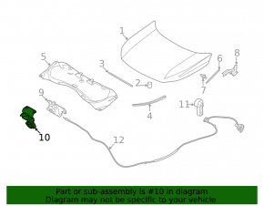Nissan Altima 19-24 Hood Lock Bar Lower