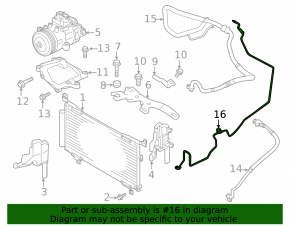 Air conditioner tube heater-condenser Subaru Outback 20-23 2.5