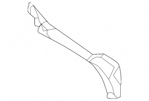 Left side trunk door trim Acura MDX 14-20 on the body, broken fastener