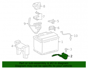 Toyota Camry V70 18-24V Battery Bracket, Type 2