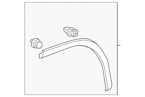 Rear right fender arch trim for Lexus RX350 RX450h 16-22