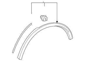 Rear left fender arch trim for Toyota C-HR 18-23 Japan built